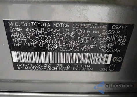 2018 Lexus Gs 350 z USA, uszkodzony, nr VIN JTHCZ1BL5JA007620